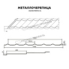 Металлочерепица МЕТАЛЛ ПРОФИЛЬ Макси (ПЛ-02-9010-0.5)
